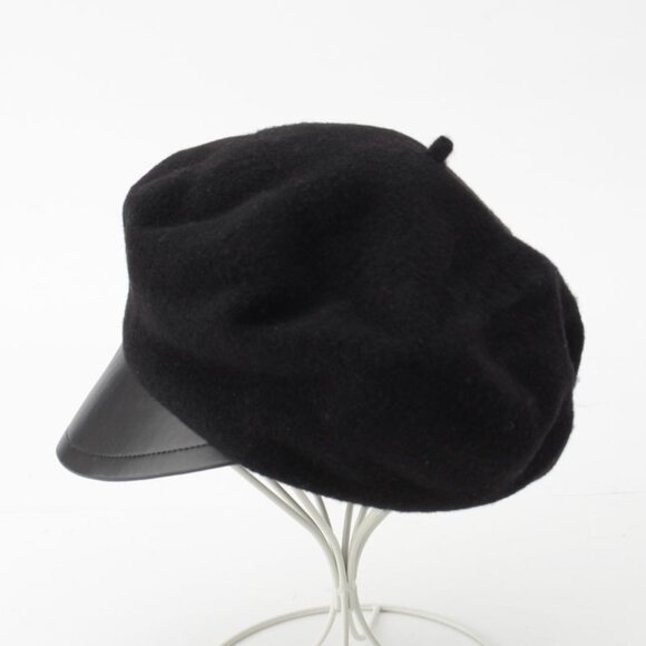 Dior Wool Logo Charm Bee Embroidery Beret Hat 81 Ddr921 G103 Black 57 main image 6